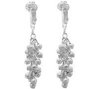 Silver Clip On Earrings For Women, They Look Pierced, Don't Pinch & Won't Fall Off, Hypoallergenic & Lightweight, Silver, silver