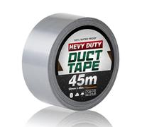 Silver Cloth Duct Gaffer Tape 5cm Wide 45m Long Heavy Duty Waterproof Roll | With Extra Strong Adhesive For Sealing Repairs Patching Cables Bundling Labelling Builders Carpet Joining Indoor Outdoor Use