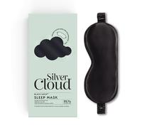 Silver Cloud Black Satin Sleep Mask