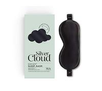 Silver Cloud Black Satin Sleep Mask