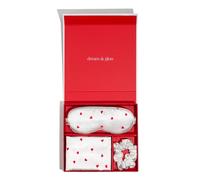 Silver Cloud Heart Print Satin Gift Set With Silver Ions