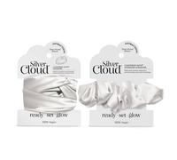 Silver Cloud Santorini Satin+ Headband And Oversized Scrunchie White White