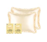 Silver Cloud Satin Frilly Pillowcase Twin Pack - Buttercup Collection in Buttercup Yellow Silver Cloud Buttercup Yellow