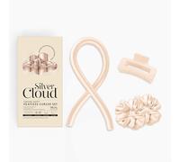 Silver Cloud Satin Heatless Curler Set Infused with Silver Ions - Effortless Curls, No Heat Required (Caramel, Medium)