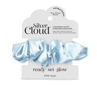 Silver Cloud Satin+ Oversized Scrunchie Santorini Blue In Light Blue Light Blue