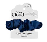 Silver Cloud Satin+ Oversized Scrunchie Santorini Navy Navy