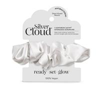 Silver Cloud Satin+ Oversized Scrunchie Santorini White White
