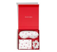 Silver Cloud Silver Ion Infused Satin Gift Set Heart Print in White | Size: Standard Pillow Case Silver Cloud White Standard Pillow Case