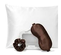 Silver Cloud Silver Ion infused Satin giftset Chocolate - 5 Piece | Antibacterial, satin, smooth, frizz free, beauty, sleep