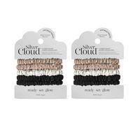 Silver Cloud Silver Ion Infused Satin Hair Scrunchies Mixed - Twin Pack