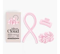 Satin Pink Heatless Curler Set Infused with Silver Ions Silver Cloud Pink One Size