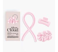 Silver Cloud Silver Ion Infused Satin Heatless Curler Set Pink Silver Cloud Pink