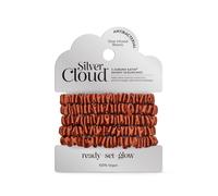 Silver Cloud Auburn Skinny Satin Scrunchies 5 Pack