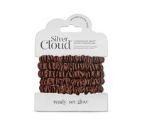 Silver Cloud Skinny Hair Scrunchie Chocolate 5 Pack