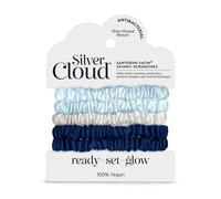 Silver Cloud Women's Satin+ Skinny Hair Scrunchie Santorini 5 Pack