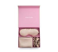 Silver Cloud Women's Silver Ion Infused Satin Gift Set Caramel in Gold | Size: 3 Pack Silver Cloud Gold 3 Pack