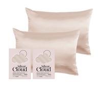 Silver Cloud Women's Silver Ion Infused Satin Pillowcase White - Twinpack in Metallic Gold Silver Cloud Metallic Gold
