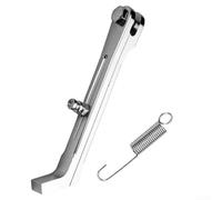 Silver Cnc Aluminum Alloy Motorcycle Side Stand For Versatile Fit Single Side Mount Long Footrest Pedal With Wear Resistant Finish Providing Enhanced Stability And Support For Various Bike Models