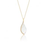 Silver & Co Luxurious SPG0073Y Mother of Pearl Pendant - Sterling Silver / Gold Plated
