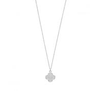 Silver & Co Pave Set Clover Shape Cubic Zirconia Pendant SPG0060 - Sterling Silver / Rhodium Plated