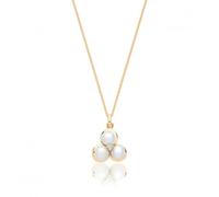 Silver & Co Yellow Gold Plated Pearl CZ Pendant SPG0077Y - - Sterling Silver / Gold Plated