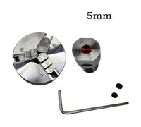 Silver Color Manual Lathe Chuck Compact Size and High Centering Accuracy (Chuck+5mm Rod)