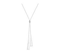 Silver Color Triangle Pendant Necklace Female Simple Clavicle Chain Elegant Temperament Gift Jewelry, 54cm+5cm, Metal, Stabilized Turquoise