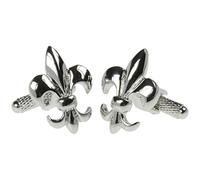 Silver Colour Fleur De Lis Classic Cufflinks - Supplied in Onyx Art Cufflink Gift Box