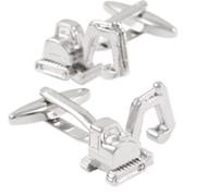 Silver Colour Pair of Excavator Digger Tractor Cufflinks Builder Farmer