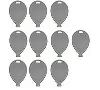 Silver Colour Plastic Balloon Shaped Weights - Pk of 10