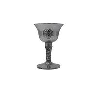 Silver Coloured Gothic Goblet Chalice with Magic Pentagram Symbol Perfect for use as a Home Altar Piece/Wiccan/Wicca/Meditation/Gothic