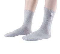 Silver Conductive Massage Socks 1 Pair with Adapter Short Wires 2 Pcs Relieve Foot Pain for Tens/EMS Machine for Physical Therapy
