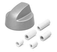 Silver Control Knob With Five Adapters for Belling, Stoves Ovens