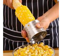 Silver Corn Premium Stainless Steel Corn Thresher Stripper & Peeler - Magic Corn On The Cob Removal Tool