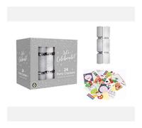 Silver Cracker Party Box Silver Or White With Star Print