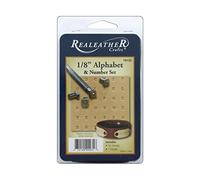 Silver Creek Leather Realeather 1/8" Alphabet and Number Stamp Set, Chrome Plated
