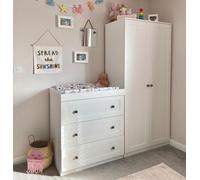 Silver Cross Bromley 2 Piece Wardrobe and Dresser, White