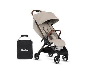 Silver Cross Clic 2 Compact Stroller & Travel Bag, Birth to 22kg, Latte | For Life on the Go, Our Lightweight, Compact Everyday Stroller, One-Hand, Self-Standing Fold, Travel Bag Included
