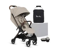 Silver Cross Clic 2 Compact Stroller, Travel Bag & Snack Tray, Latte
