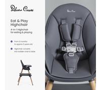 Silver Cross EatPlay 4in1 Highchair Convertible Baby Chair Highchai