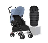 Silver Cross Essentials - Zest Pushchair & Footmuff - Foldable Travel Stroller - Everyday Travel Stroller - Buggy - Newborns to 4 Years - Blue