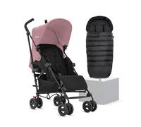 Silver Cross Essentials - Zest Pushchair & Footmuff - Foldable Travel Stroller - Everyday Travel Stroller - Buggy - Newborns to 4 Years - Pink