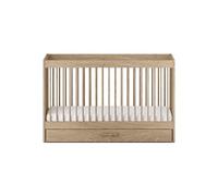 Silver Cross - Geneva Cot Bed - Toddler Bed - From Newborn to 4 years - Natural Oak Finish