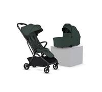 Silver Cross Nia Compact Travel Stroller & Carrycot - Cabin Approved - One-Hand Fold - Lie-Flat Seat - Lightweight - Suitable from Birth to 4 Years - Conifer