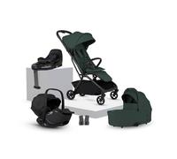 Silver Cross Nia Compact Travel System - IATA Cabin Approved Stroller & Glide Plus 360 car seat - One-Hand Fold - Lie-Flat Seat - Lightweight - Suitable from Birth to 4 Years - Conifer