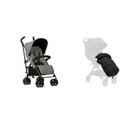 Silver Cross - Pop 2 Pushchair & Footmuff - Foldable Travel Stroller - Buggy - Adjustable/Lie Flat Seat - Newborn to 4 Years - Sage