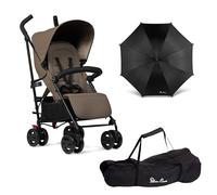 Silver Cross - Pop 2 Pushchair - Parasol & Travel Bag - Foldable Travel Stroller - Adjustable Seat - Newborn to 4 Years - Cobble