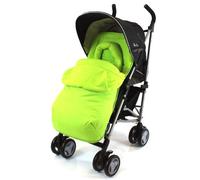 Silver Cross POP Footmuff - Liner & Head-Support with Pouches Highly Padded (Lime Lemon)