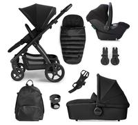 Silver Cross Tide 3-in-1 Dream Travel System + Free Accessories Pack Bundle, Black