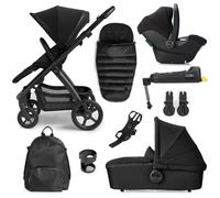 Silver Cross Tide 3-in-1 Dream Travel System + Free Accessories Pack Bundle, Black